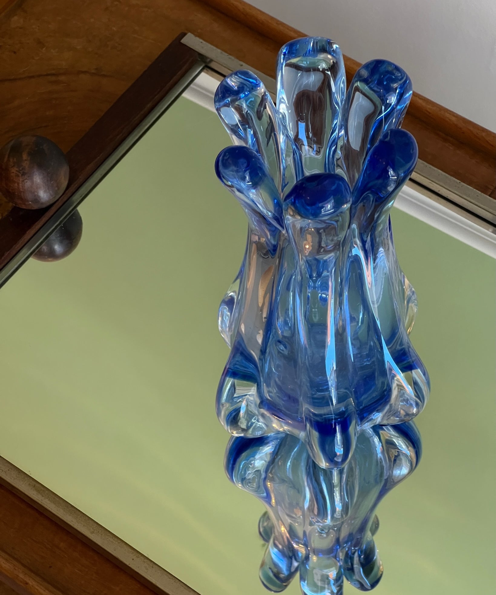 Vintage blue Murano vase