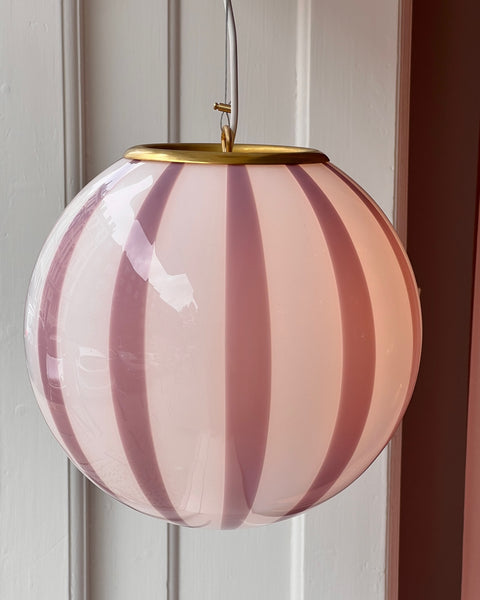 Ceiling lamp - Pink lavender vertical stripes (D30)