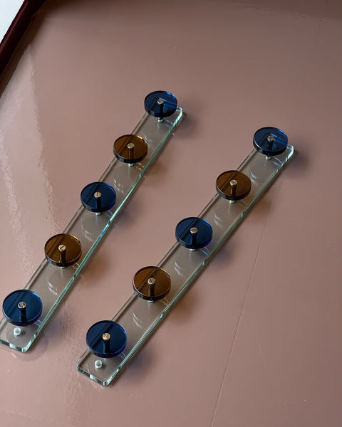 Vintage glass coat rack