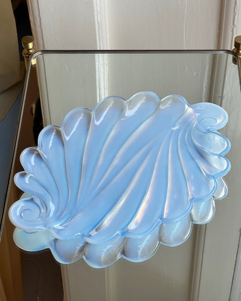 Vintage opal blue shell bowl