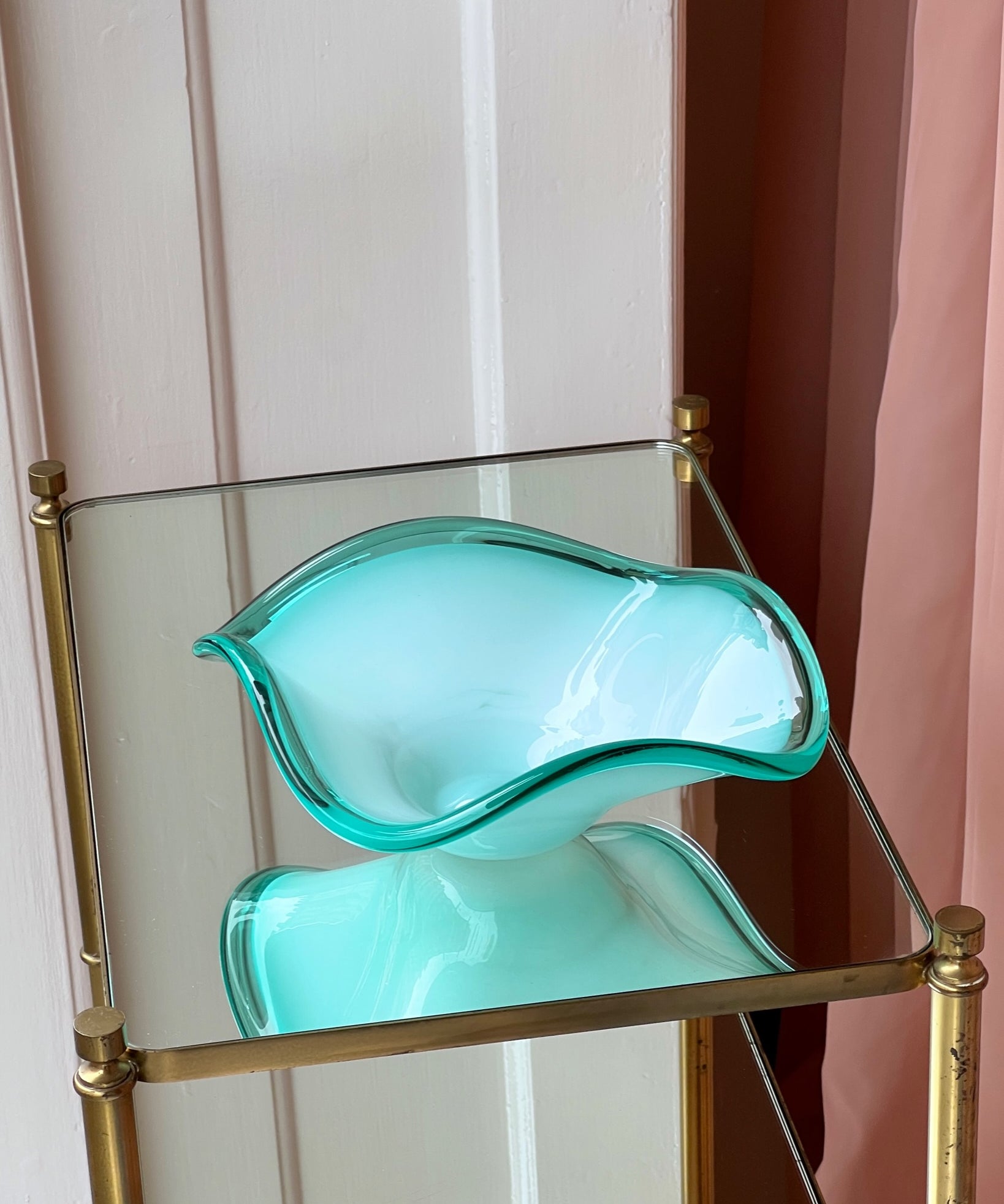 Vintage opal green Murano bowl