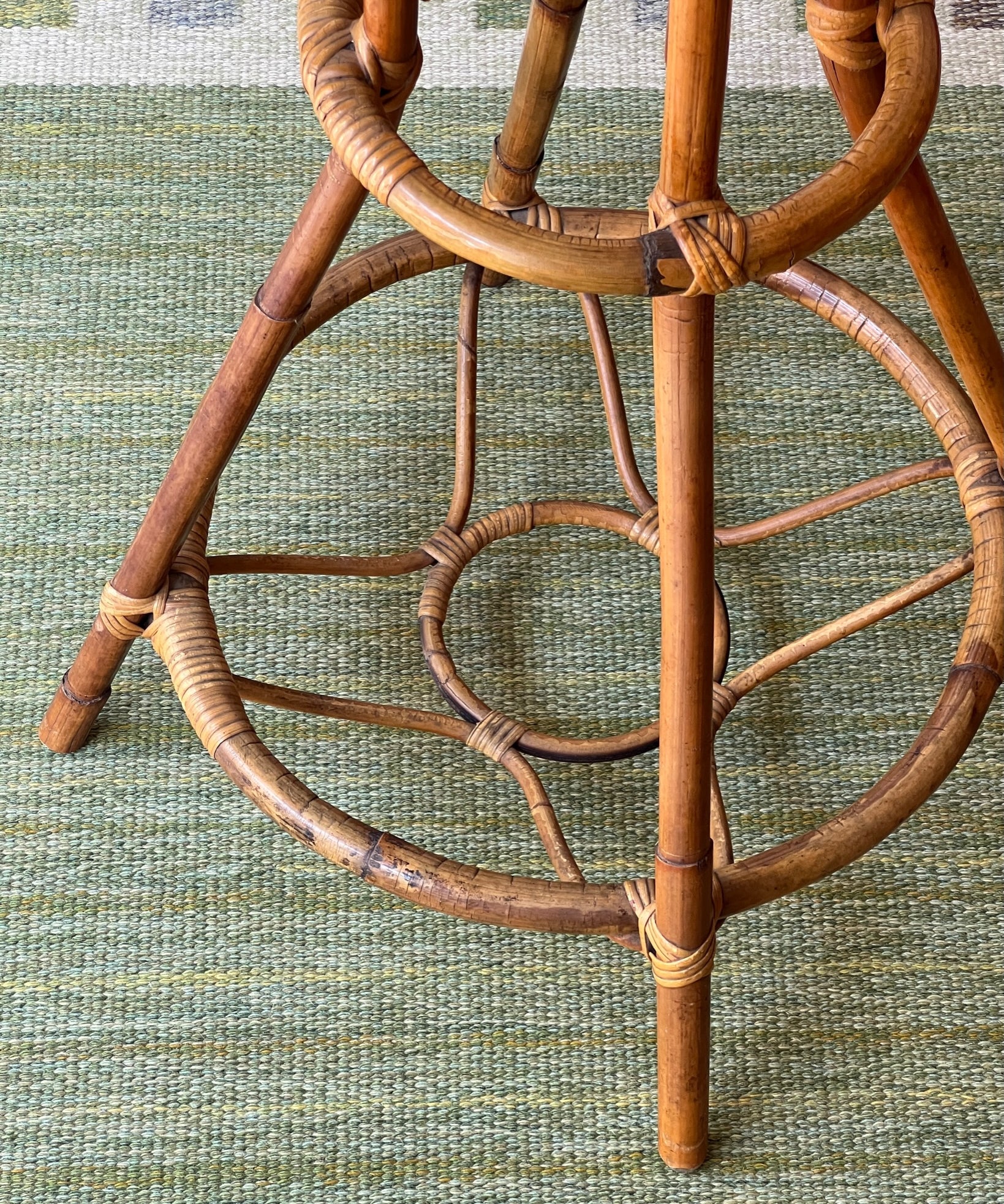 Vintage rattan coat stand