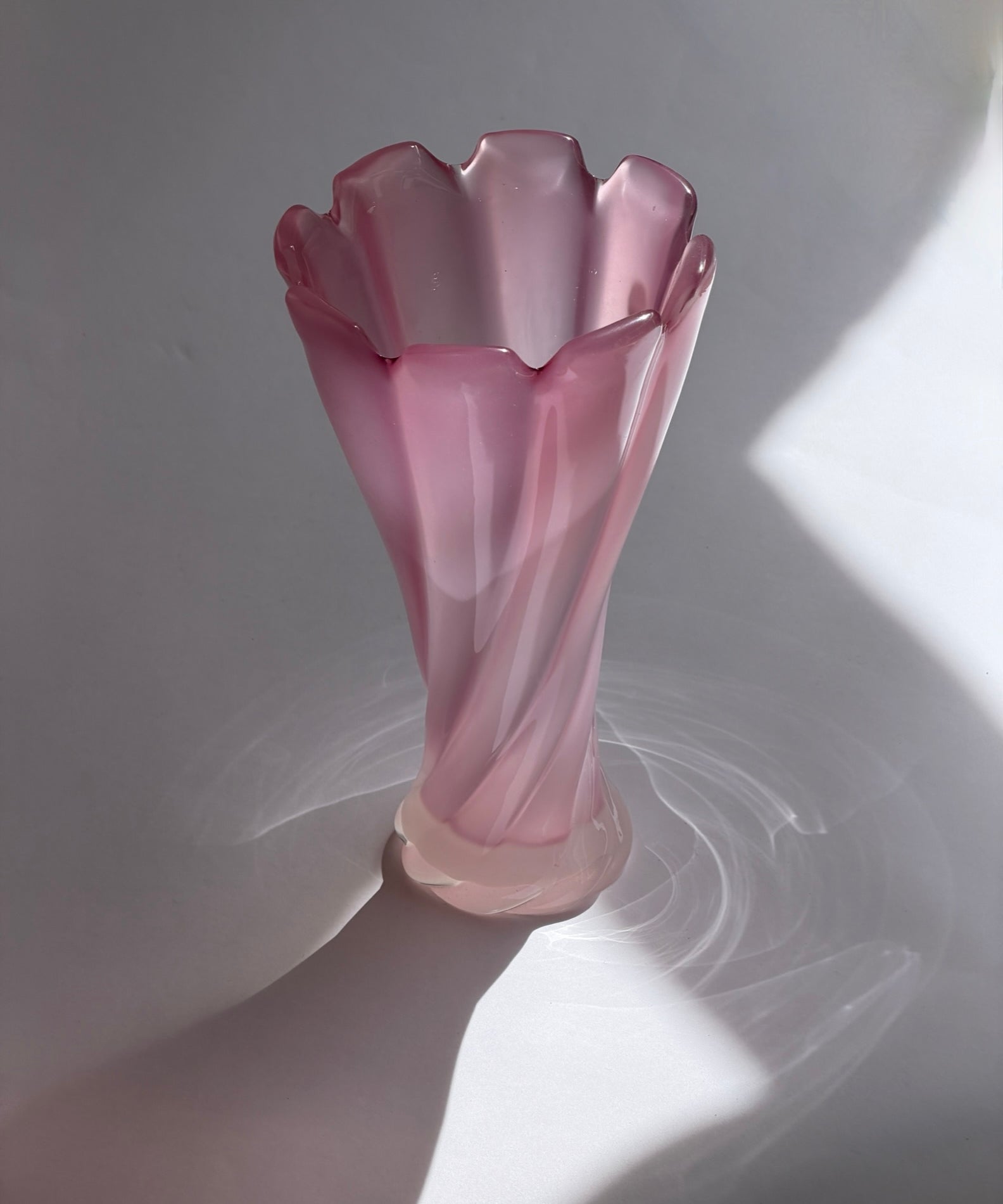 Vintage pink Murano vase
