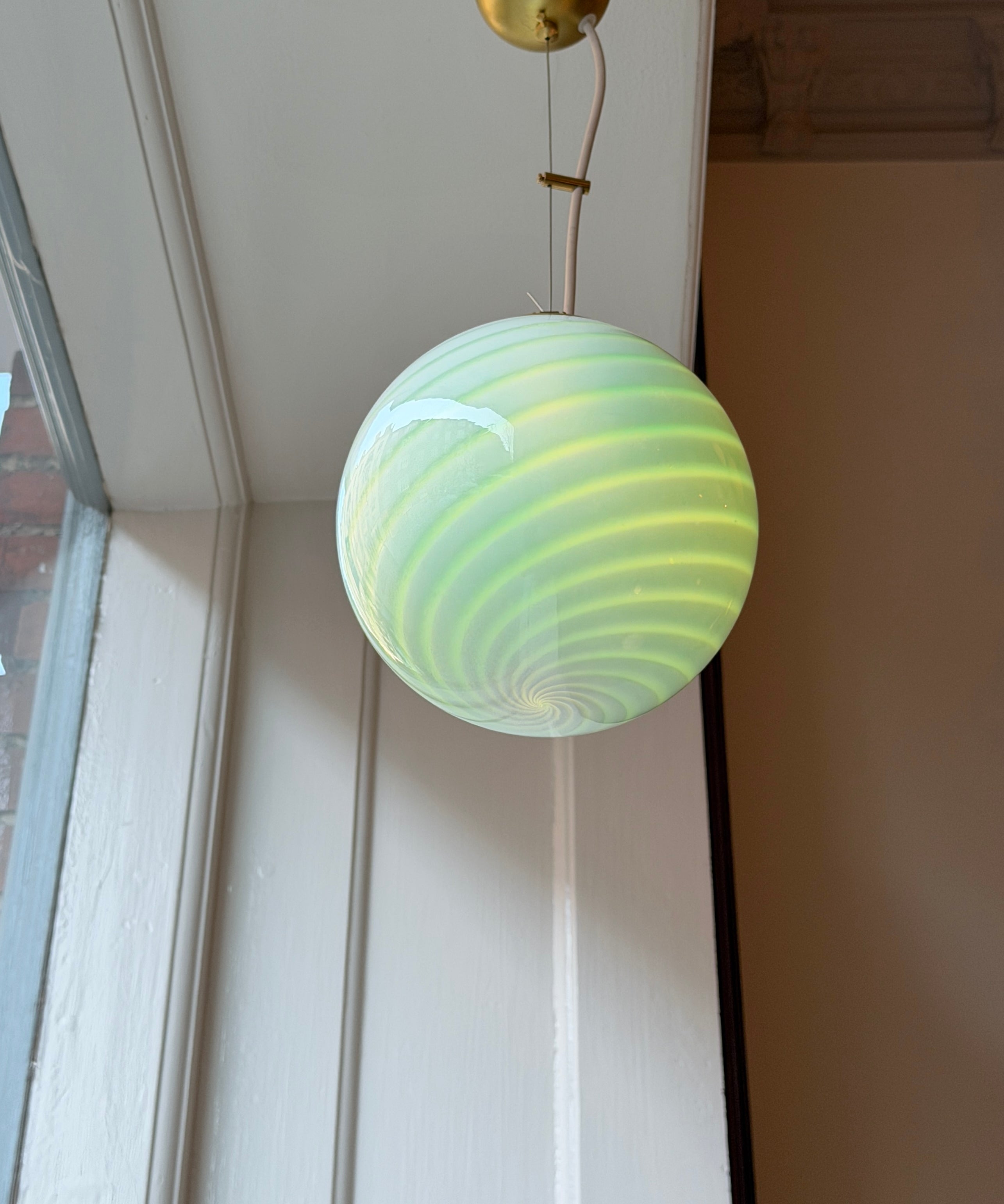 Candy ceiling lamp - Aqua green swirl (D20)