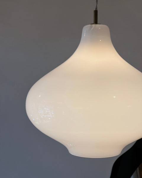 Vintage Massimo Vignelli opal white ceiling lamp