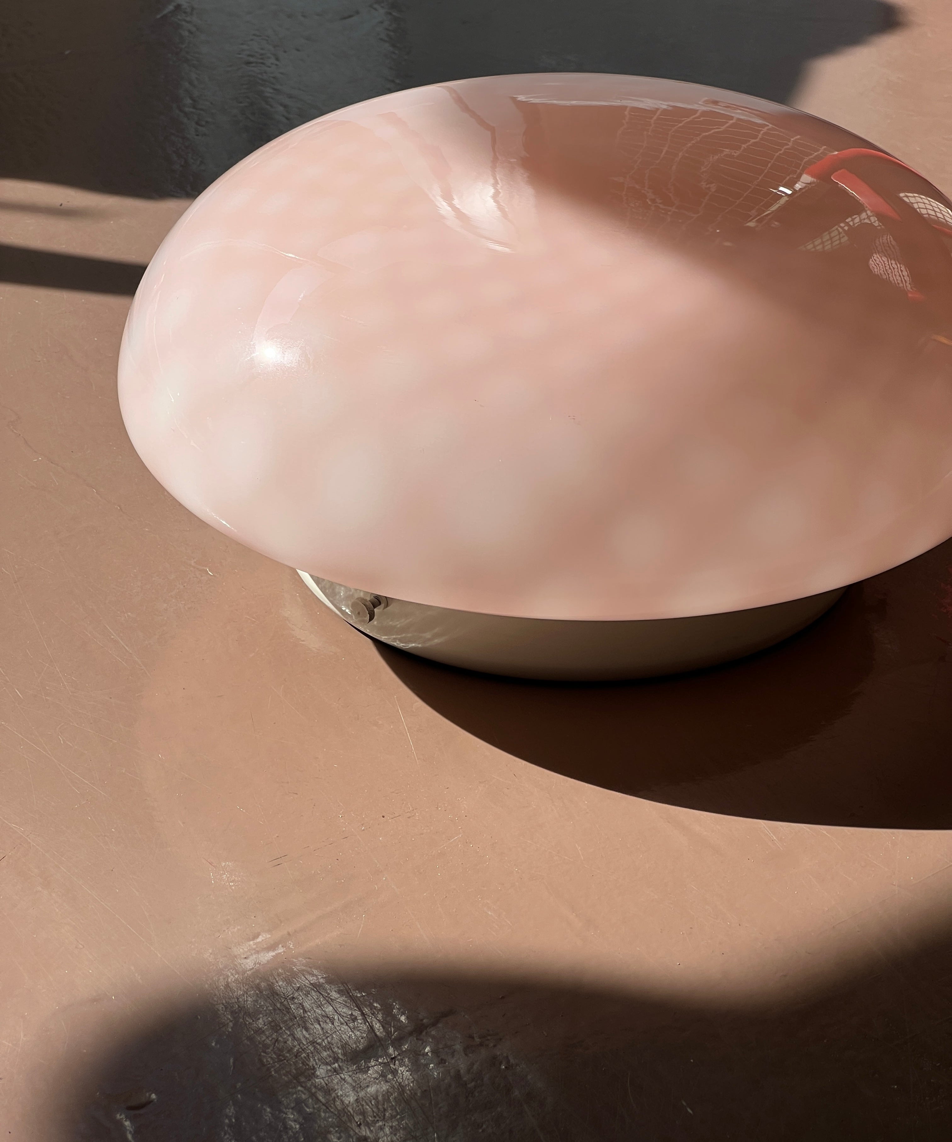 Vintage Murano pink ceiling/wall lamp (D35)