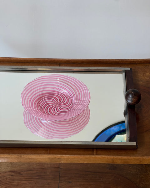 Vintage pink swirl Murano bowl/dish