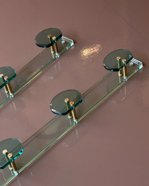 Vintage glass coat rack (2 available)