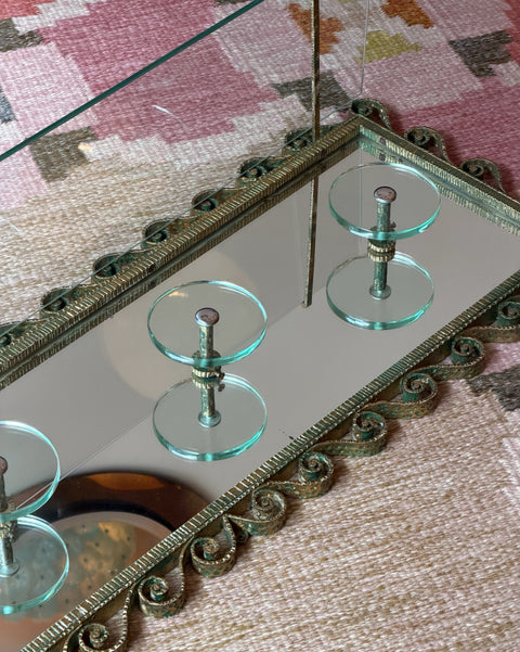 Vintage large hat shelf with coat rack