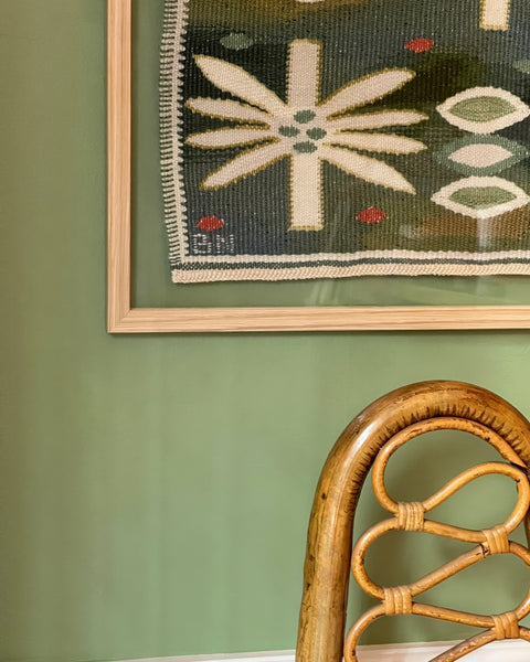 Vintage handwoven wall tapestry by Barbro Nilsson (BN)