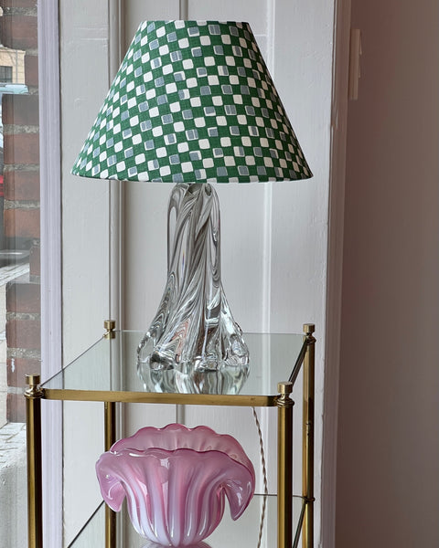 Vintage clear Murano table lamp (incl. lampshade)