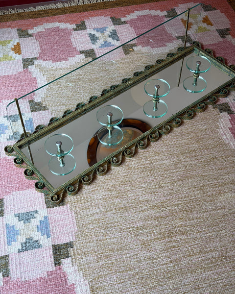 Vintage large hat shelf with coat rack