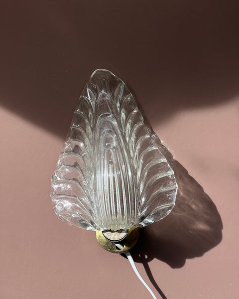 Vintage Murano leaf wall lamp