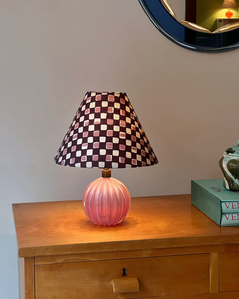 Vintage pink Murano table lamp (incl. lampshade)