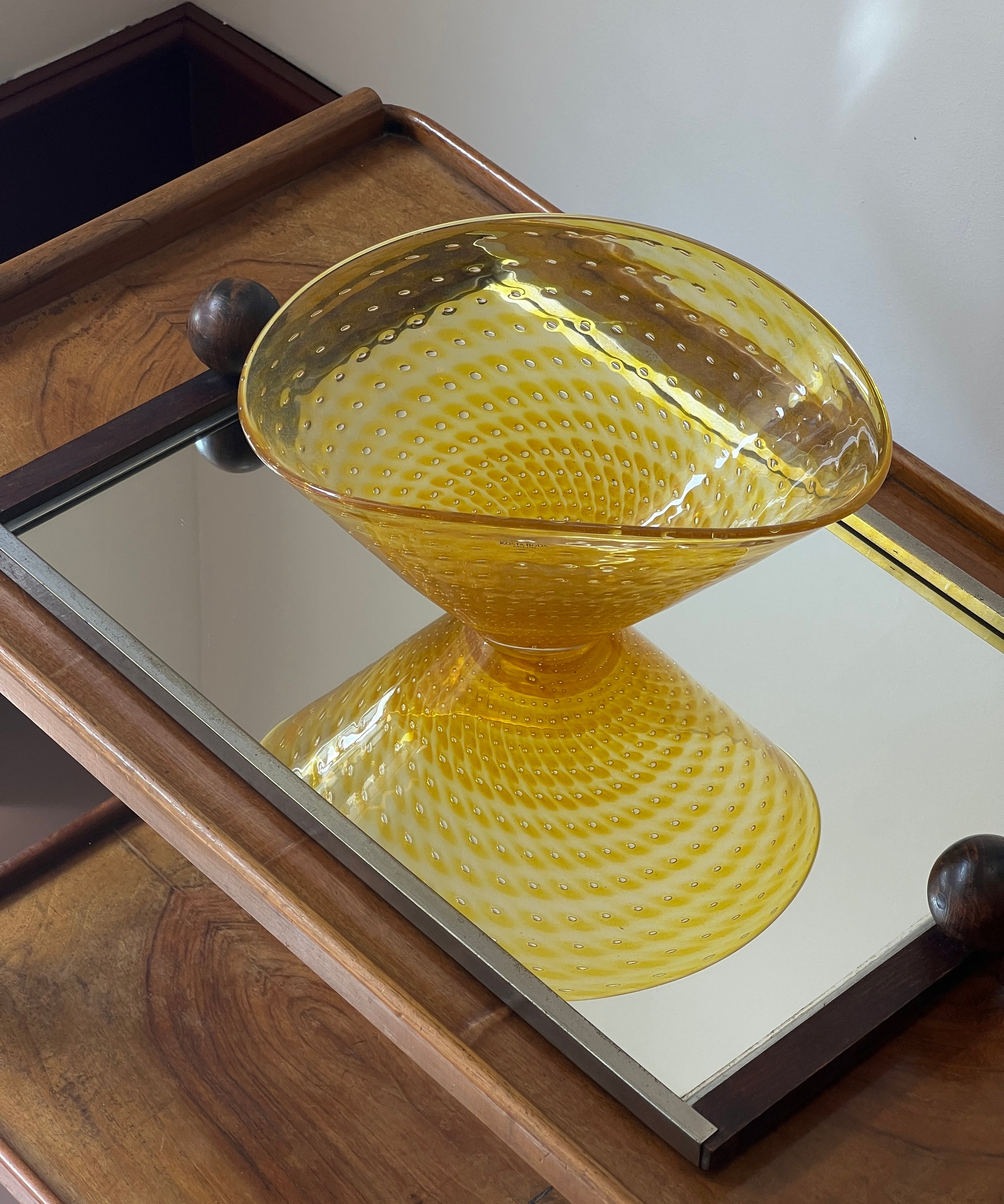Vintage golden/yellow Murano bowl