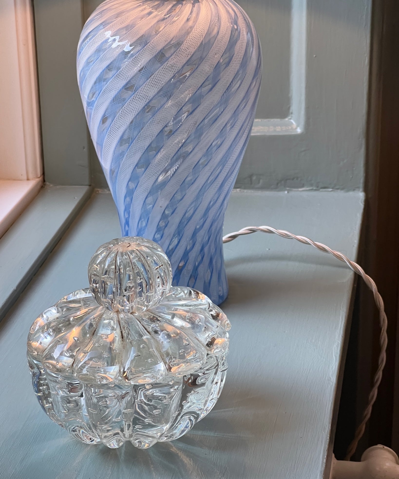 Vintage clear Murano bonbonniere