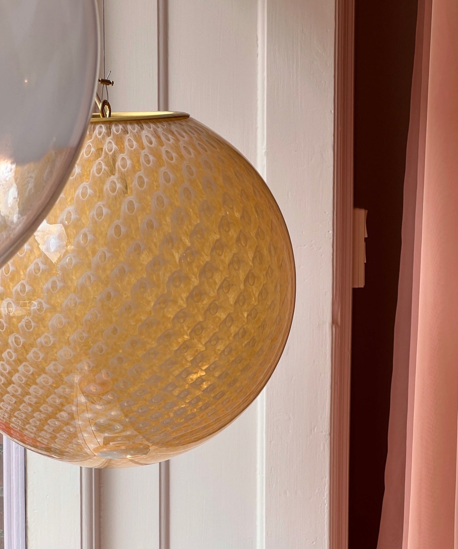 Candy ceiling lamp - Golden dotted (D40)