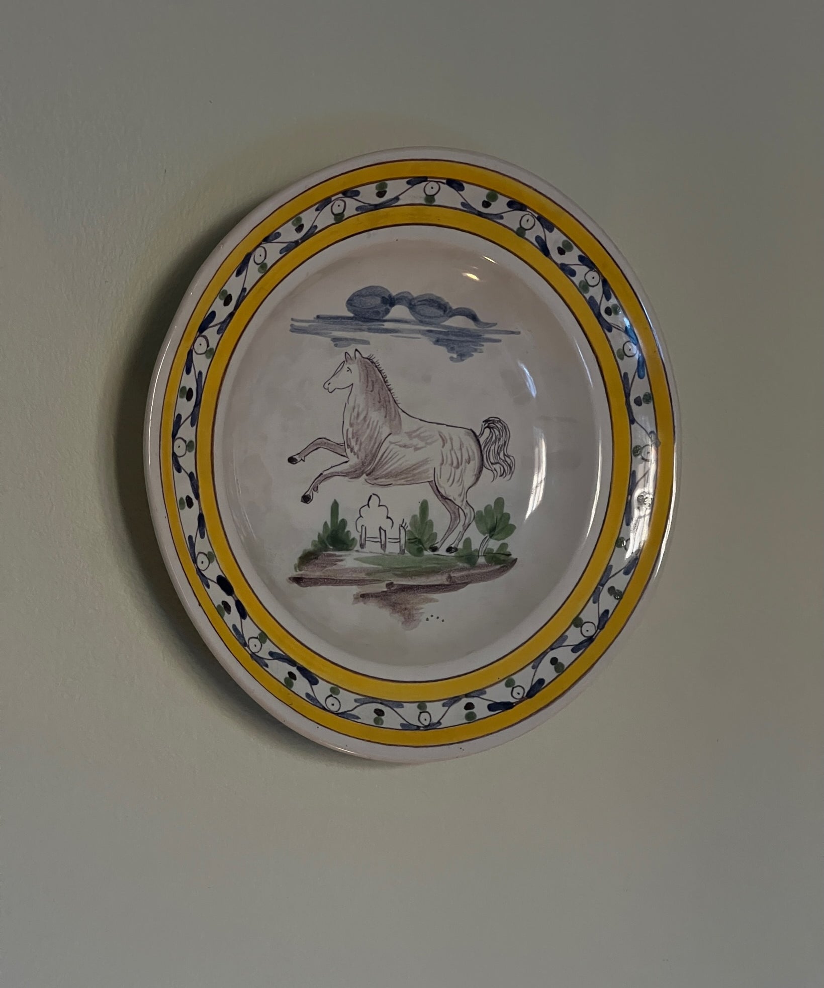 Vintage ceramic wall plate