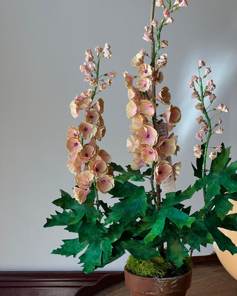 Paper flower ”Pink delphinium”