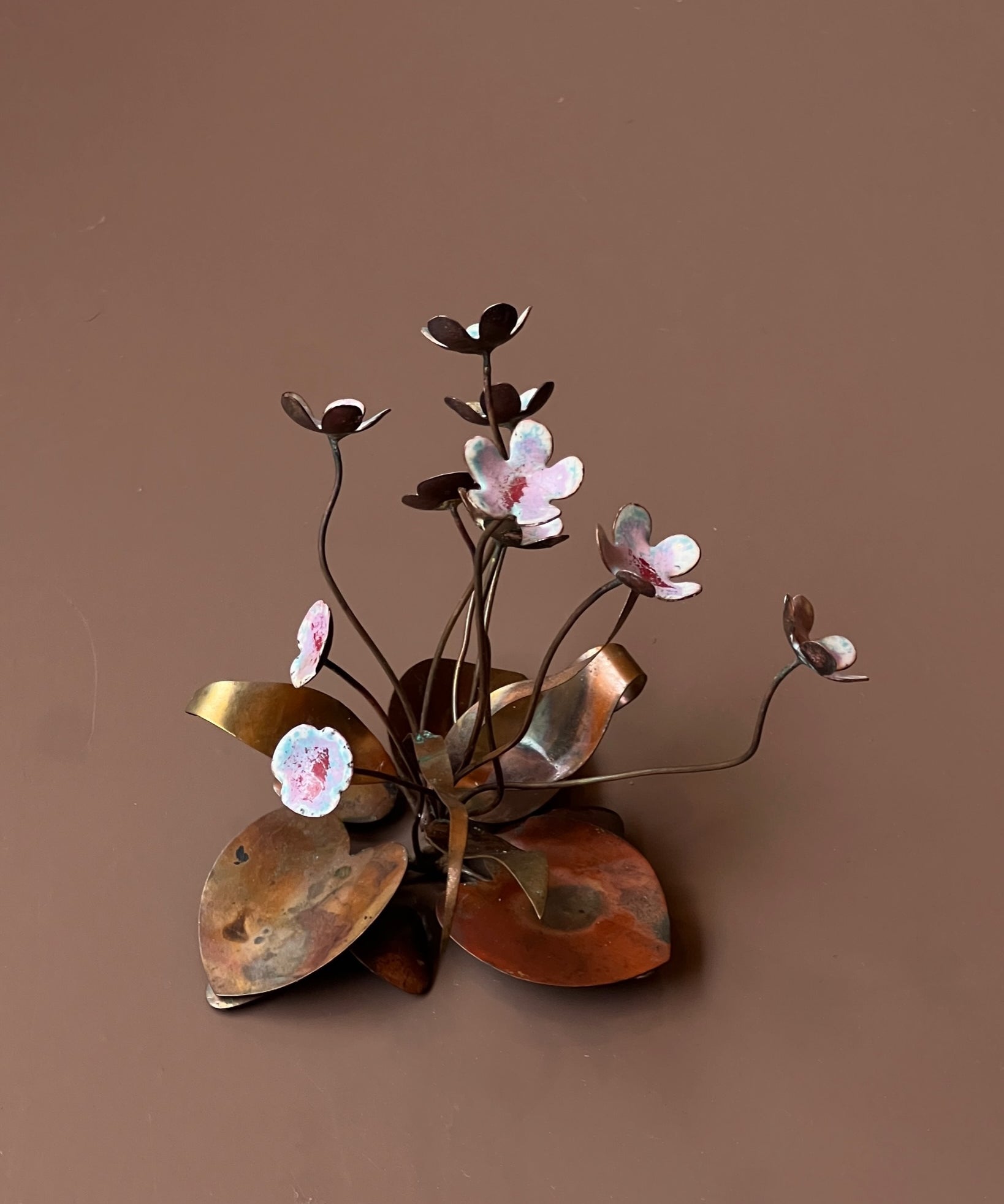 Vintage light purple flower sculpture