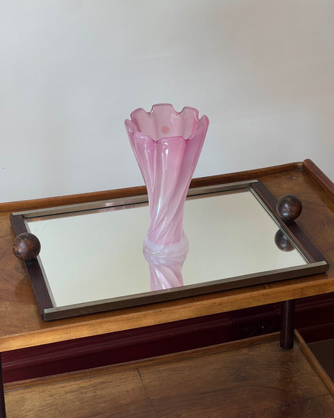 Vintage pink Murano vase