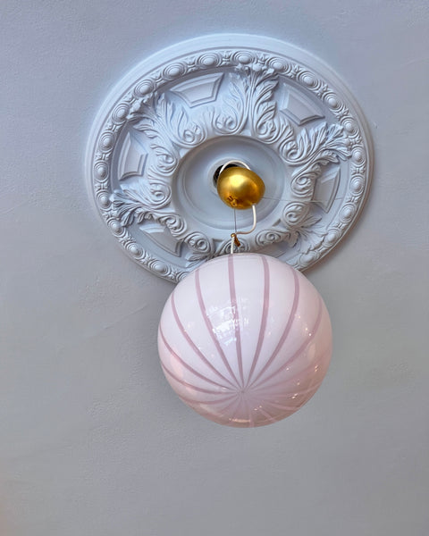 Ceiling lamp - Light pink vertical stripes (D30)