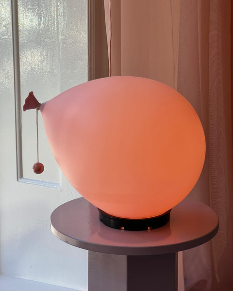 Vintage pink balloon wall lamp by Yves Christin for Bilumen (Medium)