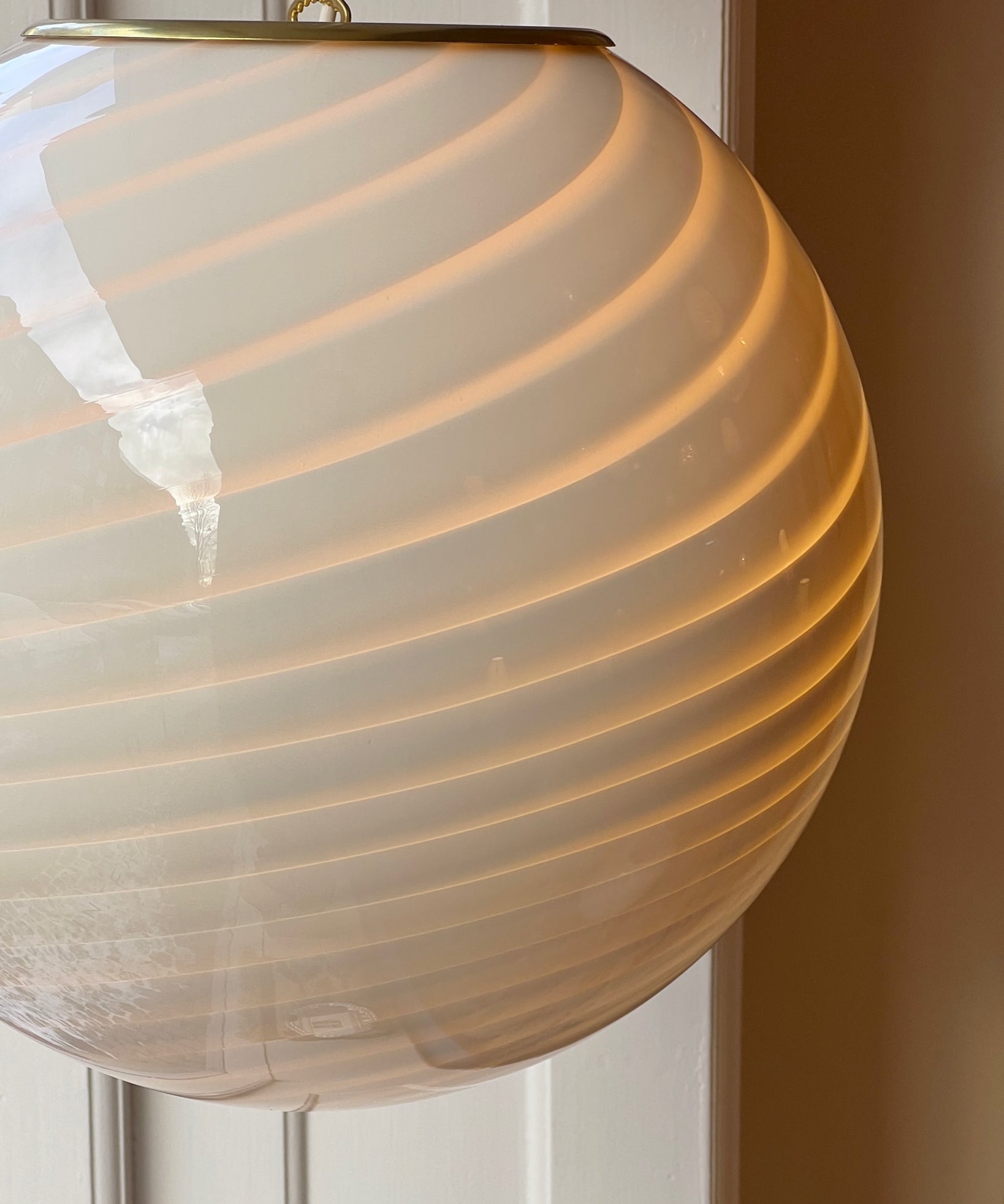 Candy ceiling lamp - Light yellow/cream swirl (D45)