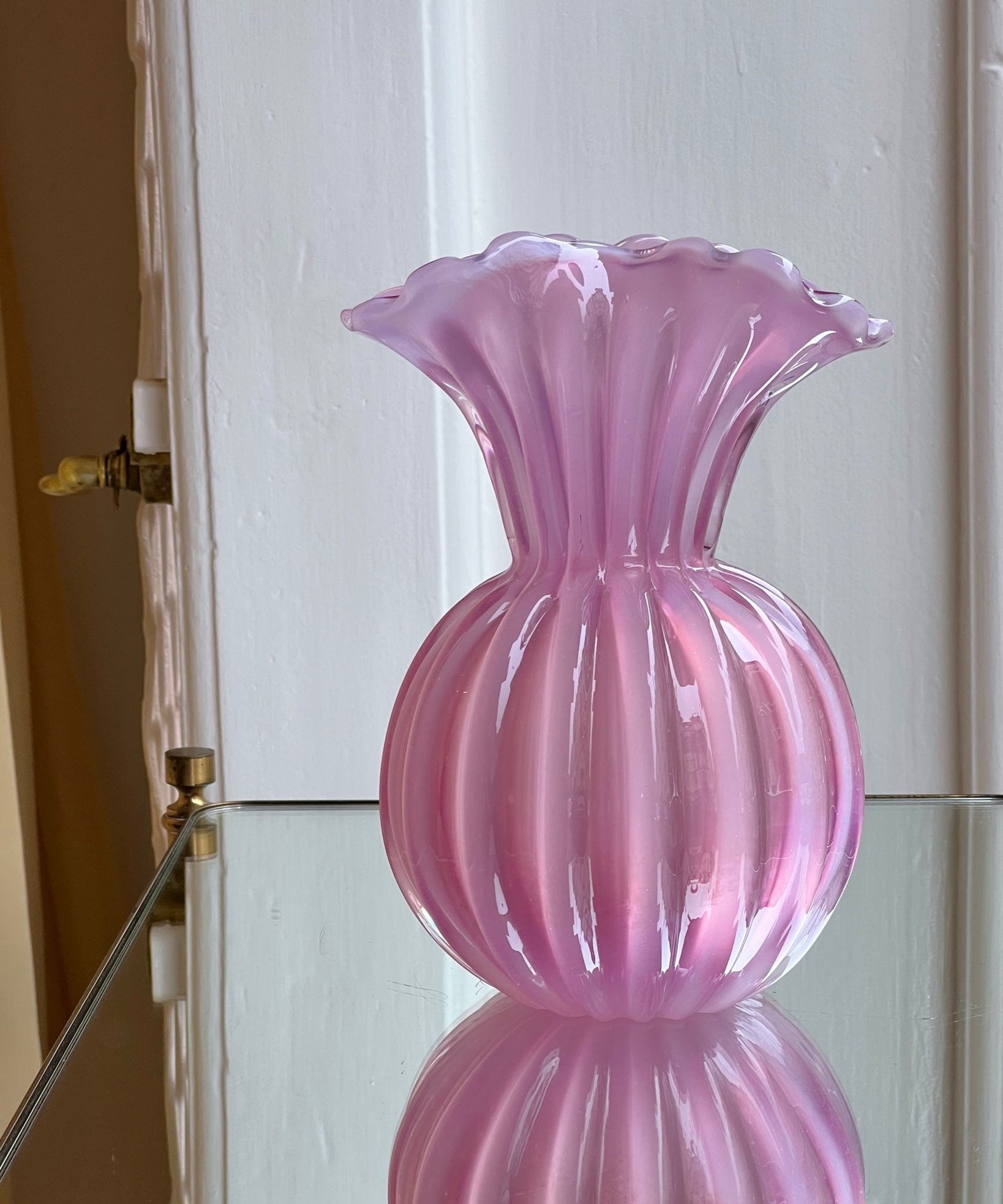 Vintage pink Murano vase