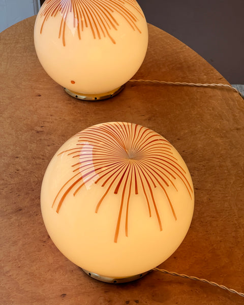 Vintage Ludovico Diaz de Santillana Murano Anemone table lamp (2 available)