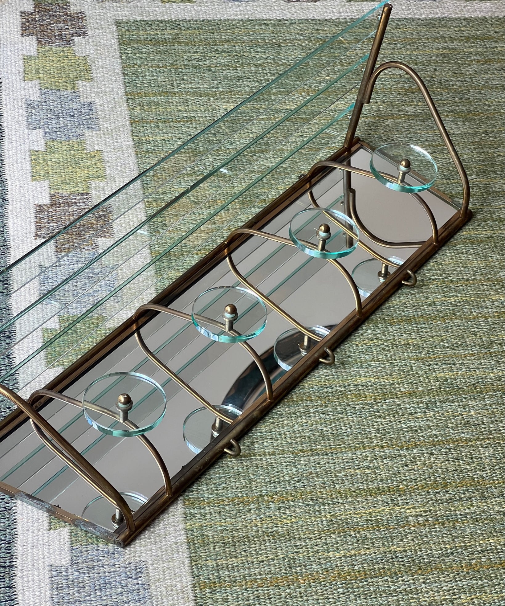 Vintage hat shelf with coat rack