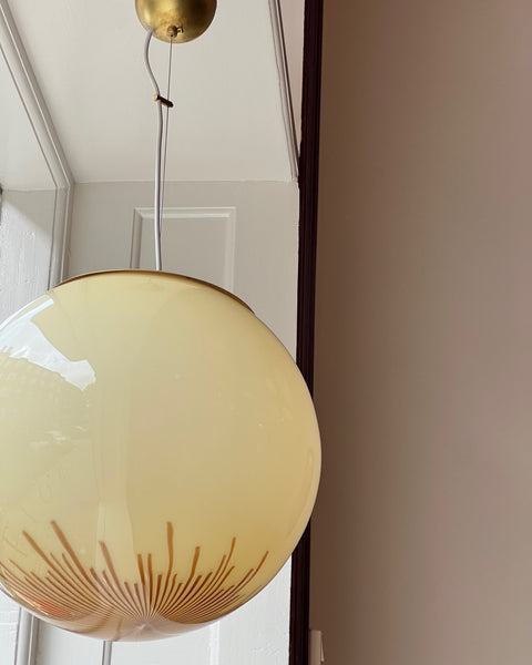 Vintage Ludovico Diaz de Santillana Murano Anemone ceiling lamp (D40)