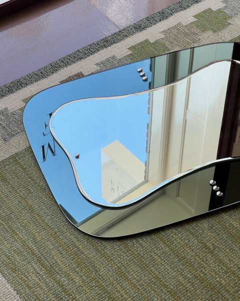 Vintage Italian mirror with green mirror frame