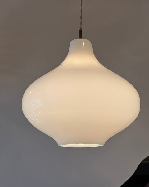 Vintage Massimo Vignelli opal white ceiling lamp