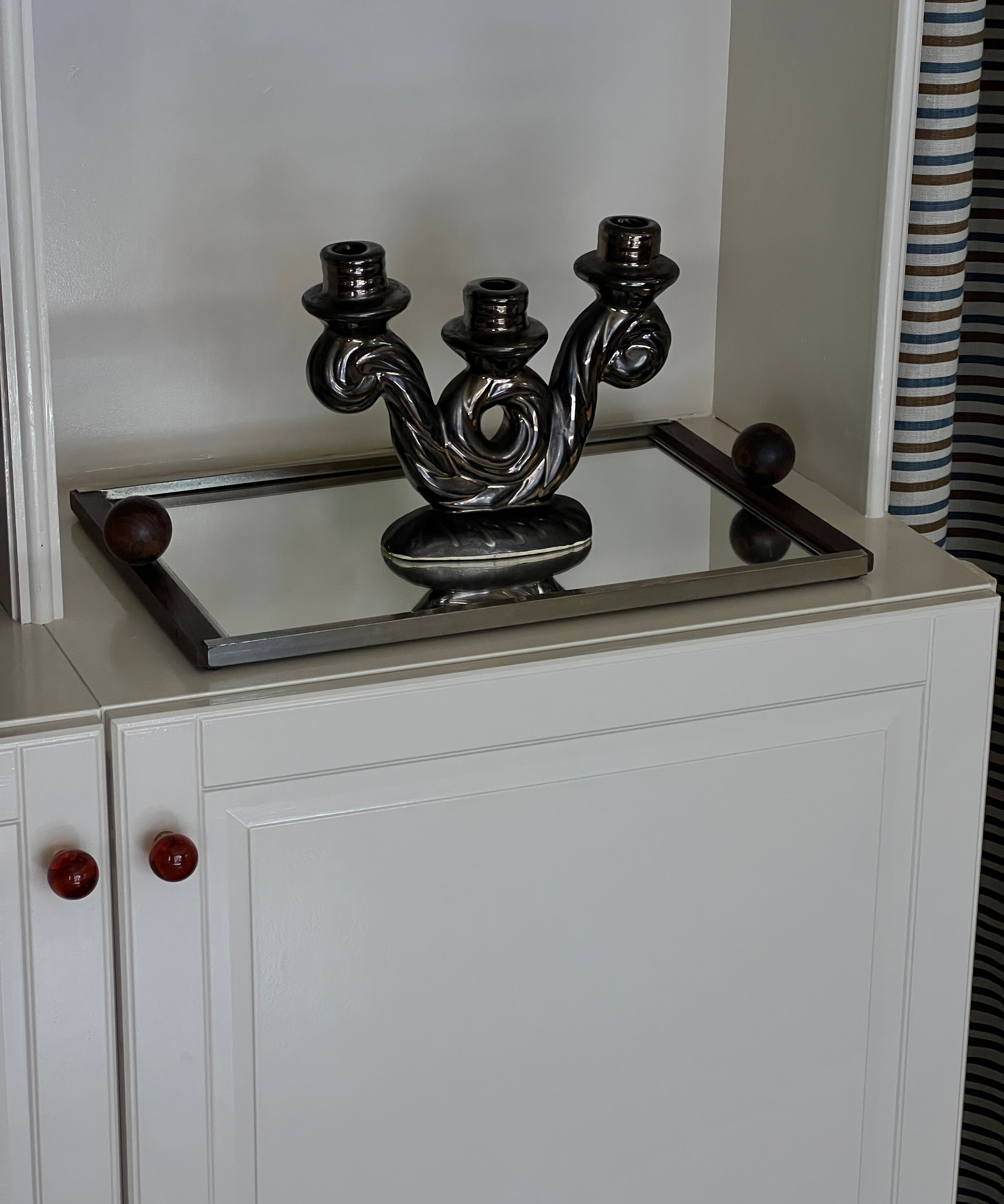 Vintage Vallauris ceramic candle holder