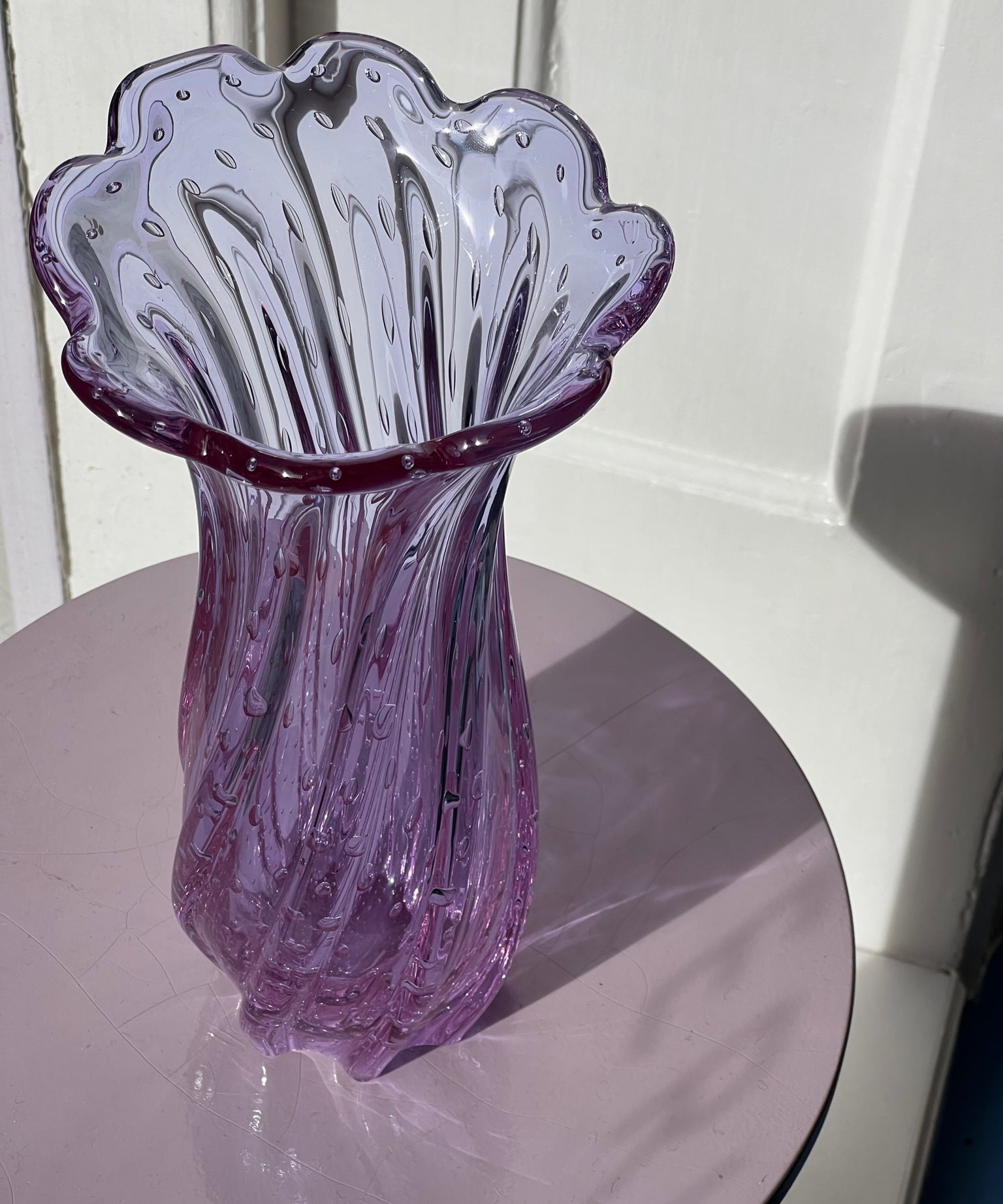 Vintage purple Murano vase