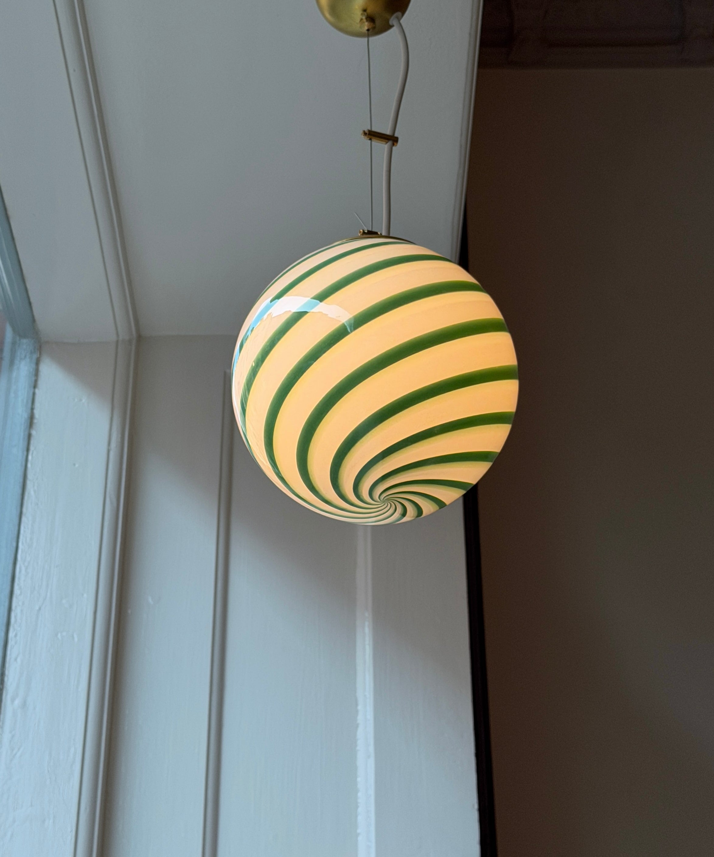Candy ceiling lamp - Green swirl (D20)