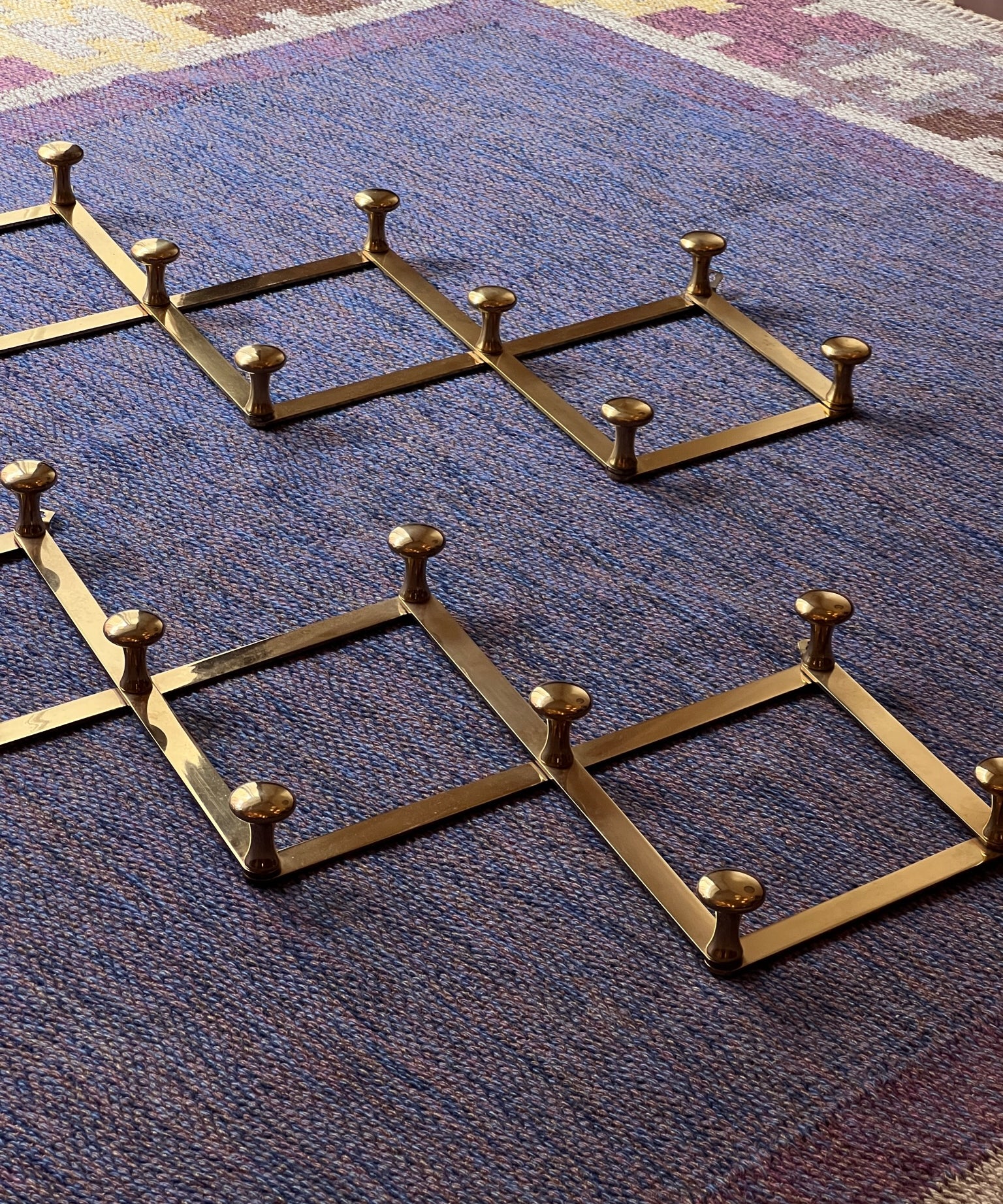 Vintage Italian brass coat rack
