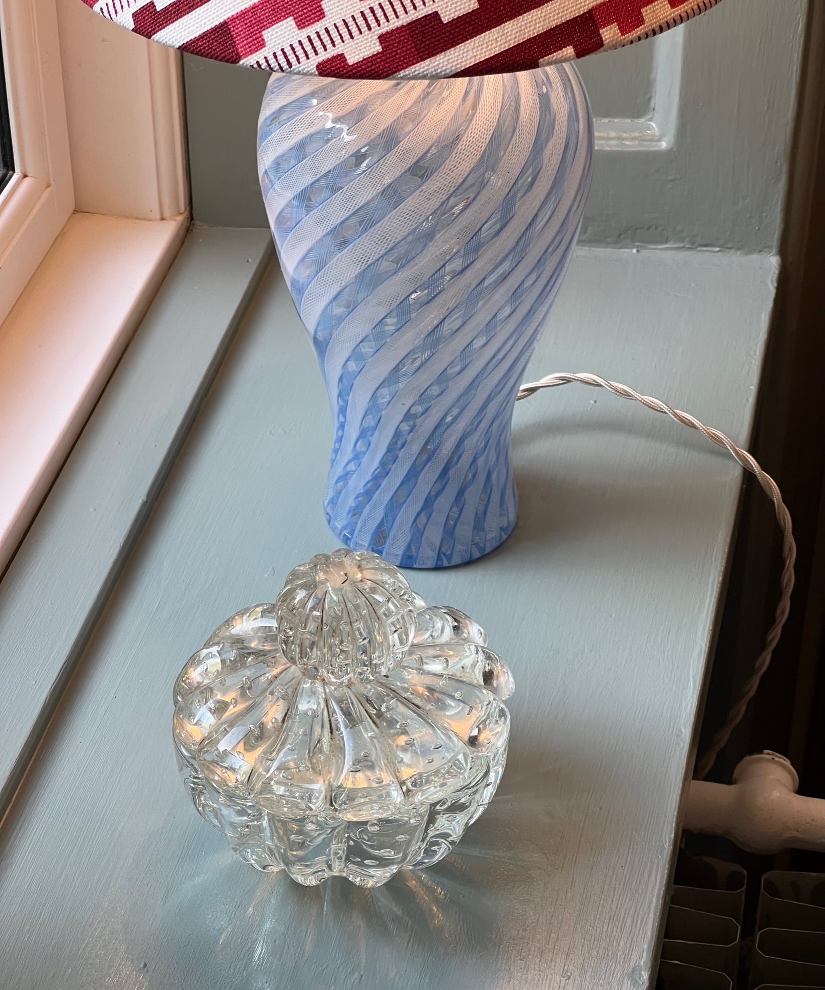 Vintage clear Murano bonbonniere