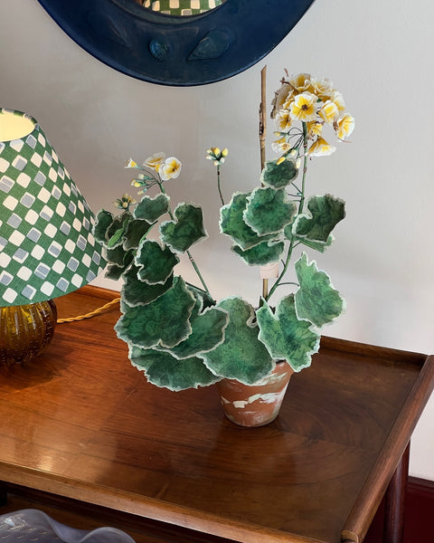 Paper flower ”yellow pelargonium"