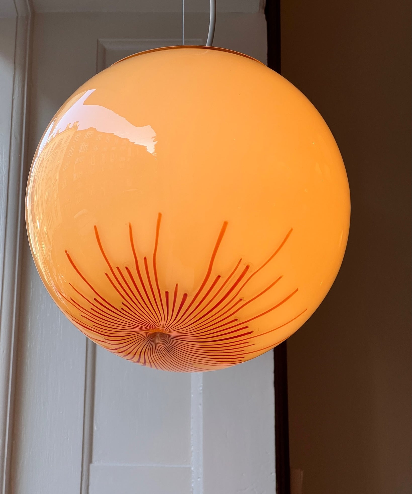 Vintage Ludovico Diaz de Santillana Murano Anemone ceiling lamp (D30)