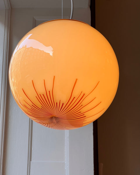 Vintage Ludovico Diaz de Santillana Murano Anemone ceiling lamp (D30)