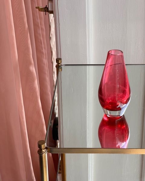 Vintage pink/red Murano vase
