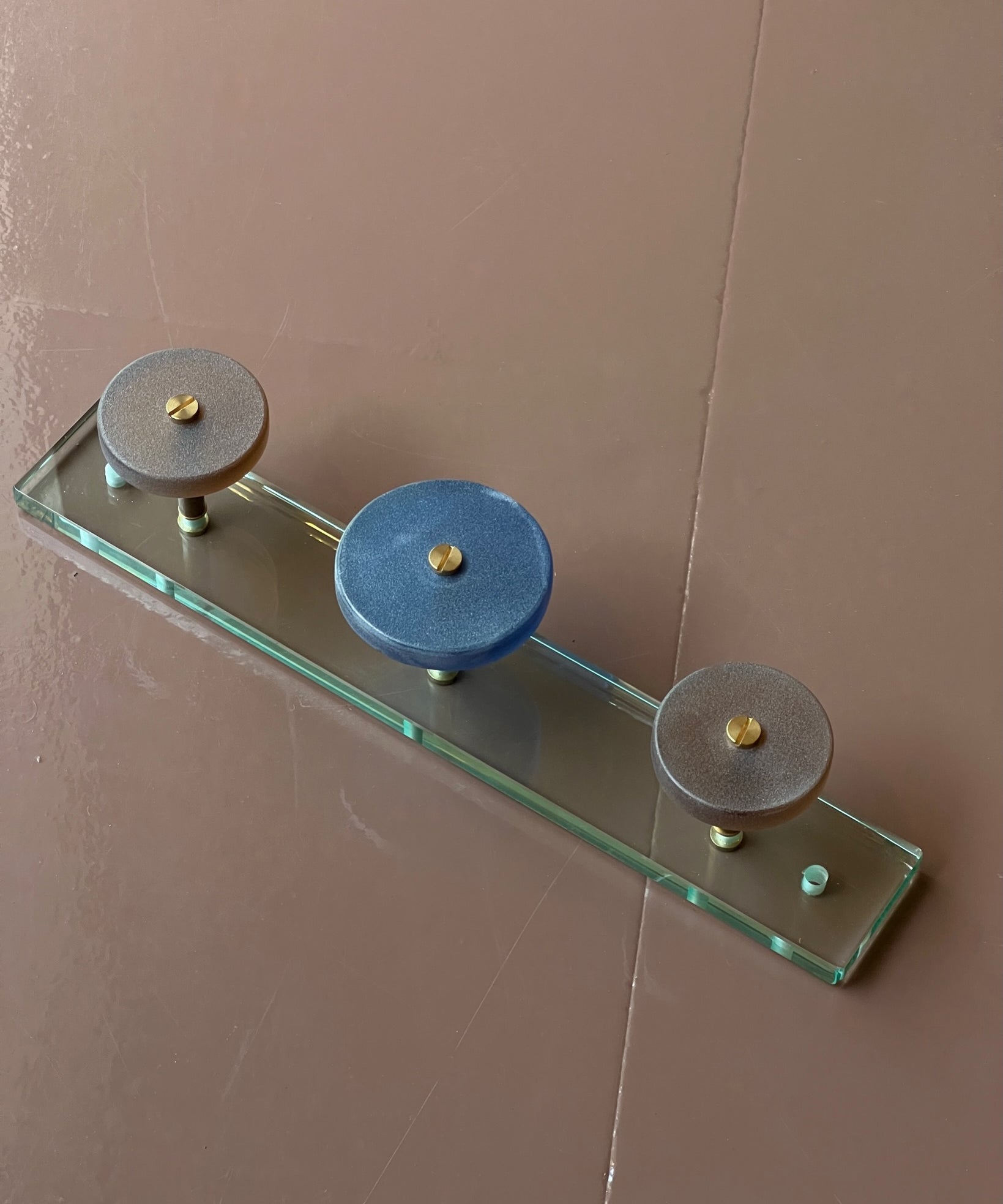Vintage glass coat rack
