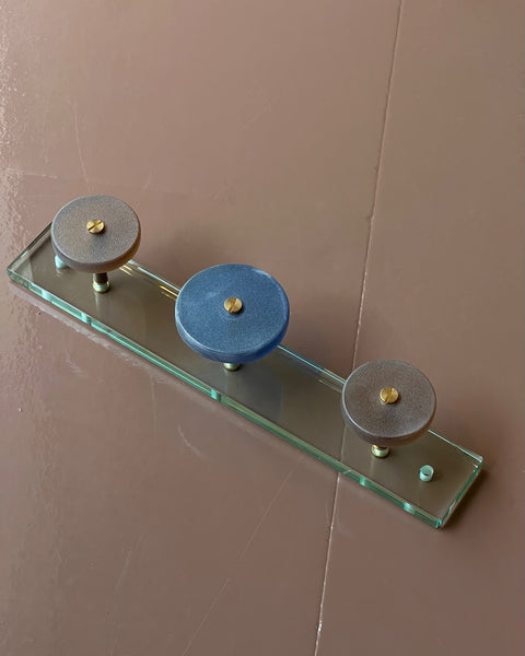 Vintage glass coat rack