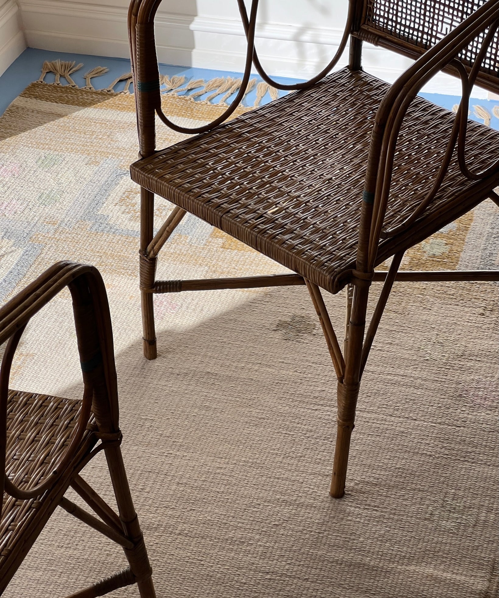 Vintage italian rattan Chair