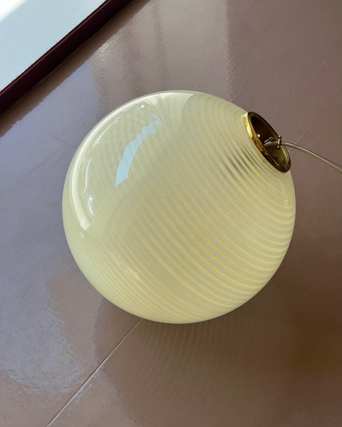 Vintage yellow/cream swirl Murano ceiling lamp (D40)