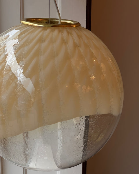 Vintage golden clear Murano ceiling lamp (D40)