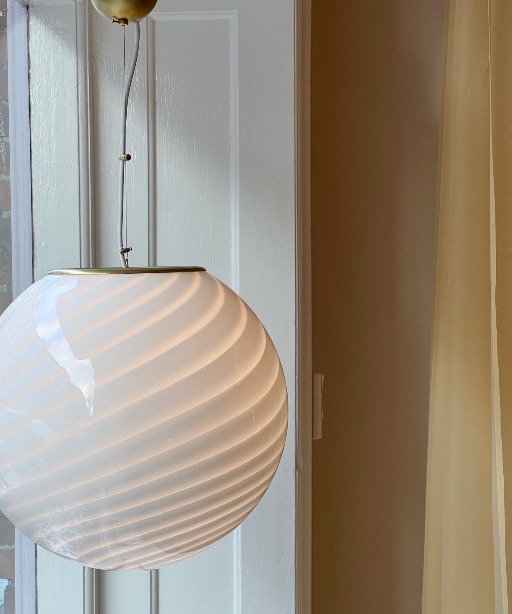 Candy ceiling lamp - White swirl (D45)