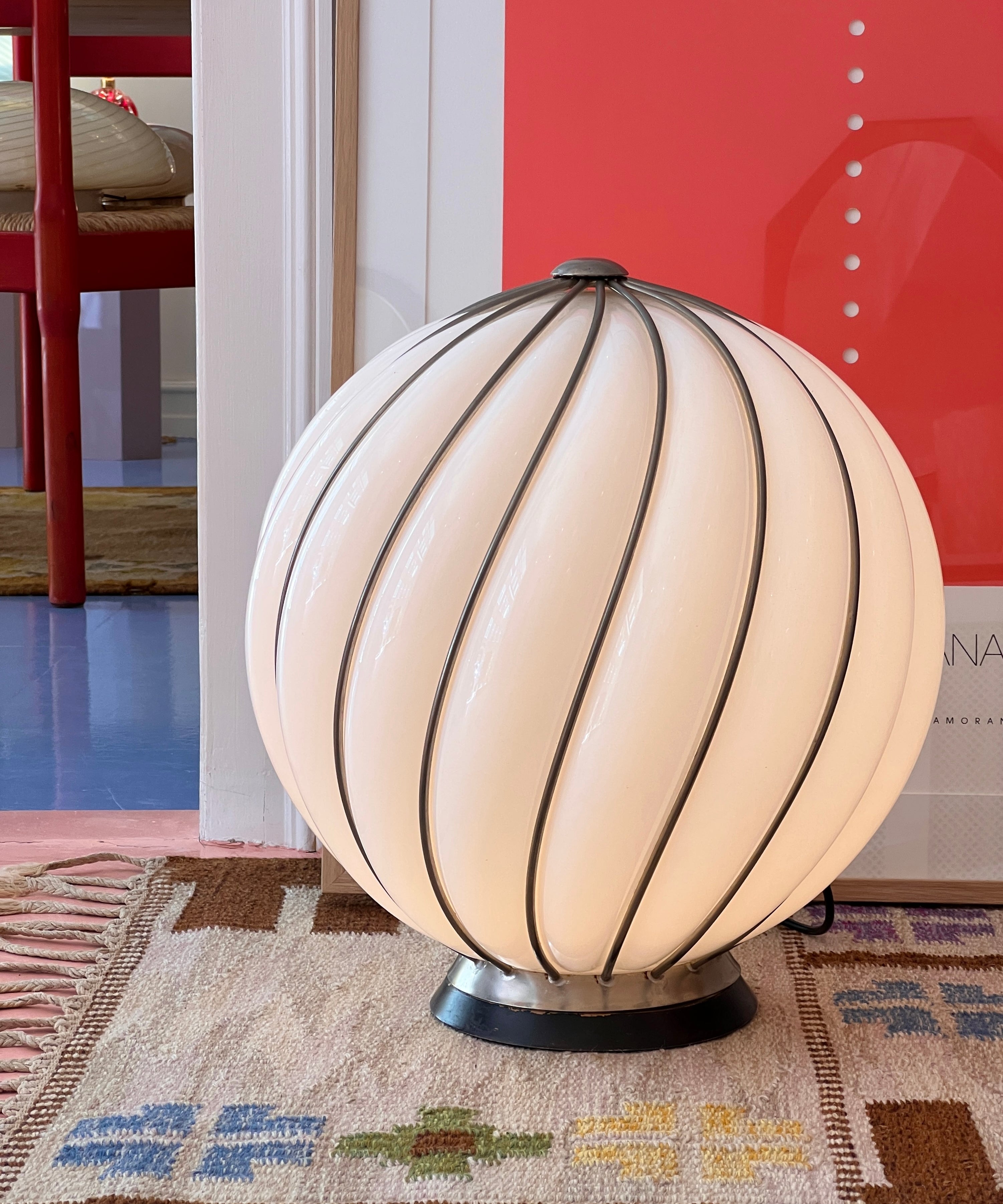 Large vintage Murano table lamp by Adolf Loos for VeArt
